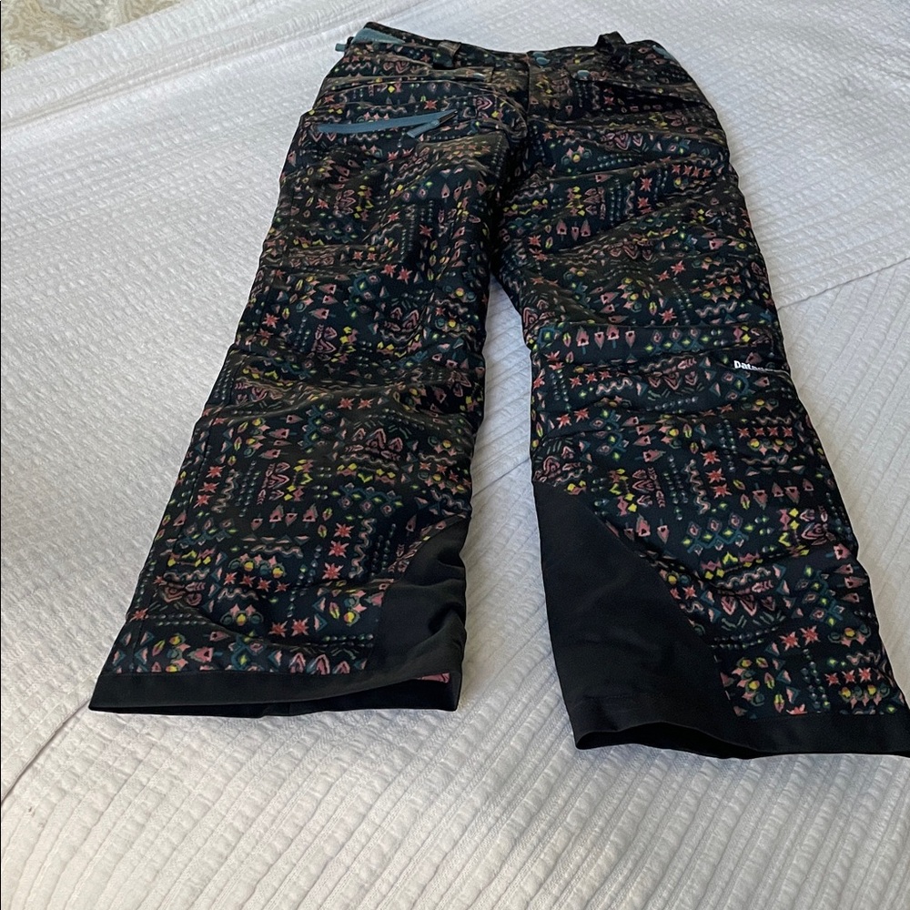 Patagonia Pink and Black Snow Pants (girls sz lg)